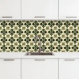 Patroon - Tegel - Groen keuken achterwand 2 middel 871 -3d