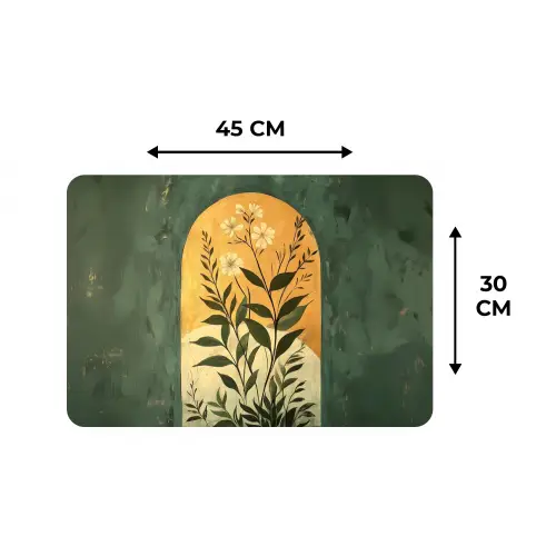 Plant - Bloemen - Wit Placemat vinyl groot -specs