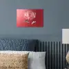 Sierlijk - Bloem - Roze - Glazen poster papier klein -sfeer2