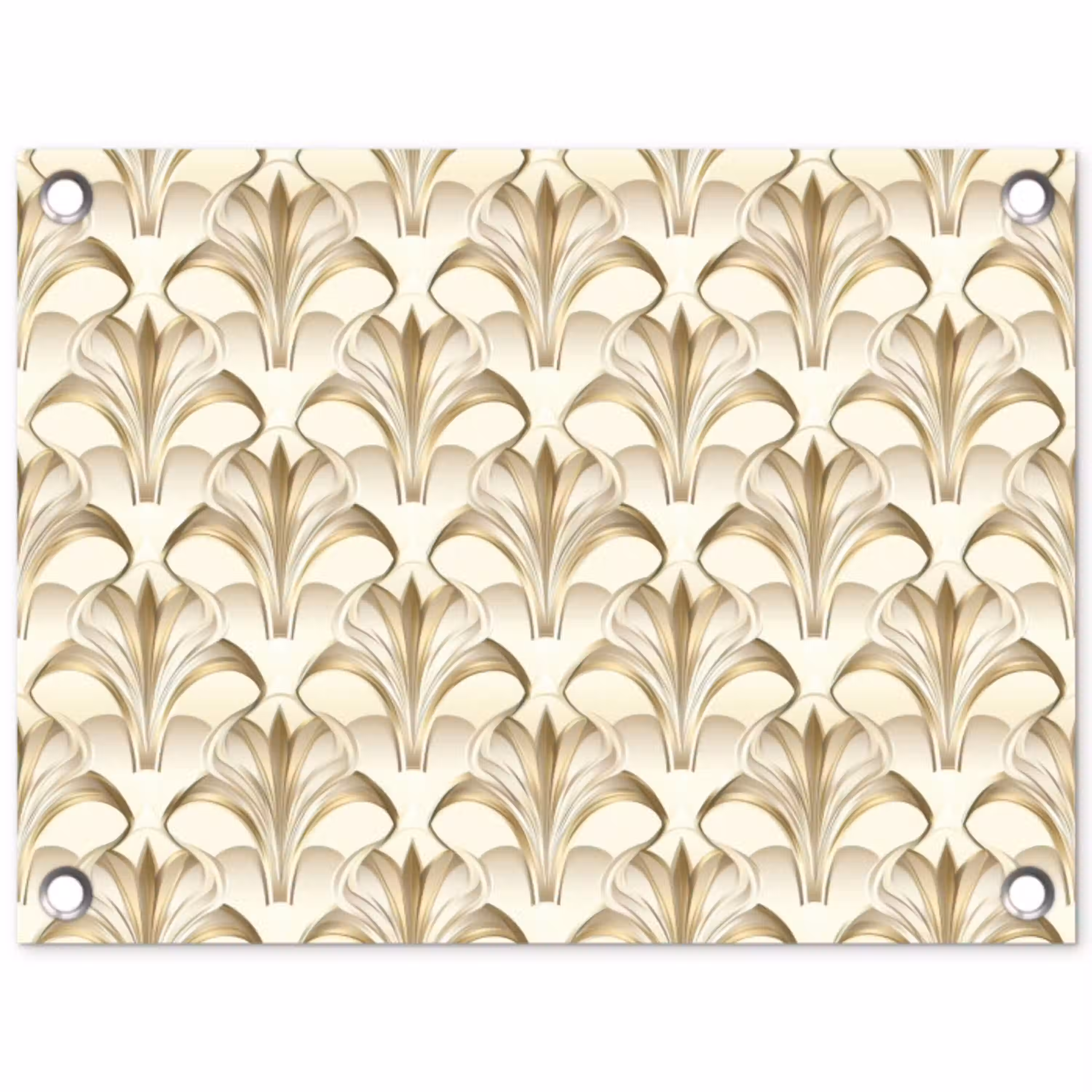 Ornament - Barok - Goud tuinposter los doek klein 239 -3d