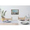 Doorkijk - Strandstoelen - Duinen - Zee - Natuur Muursticker klein -eettafel