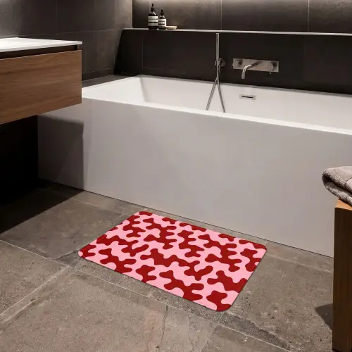 Modern - Abstract - Rood Badmat klein 997 -sfeer3
