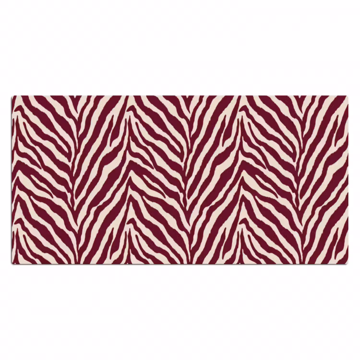 Schreibtischunterlage - Zebra - Motiv - Bordeaux - Rot