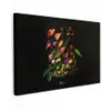 Bloemen - Vaas - Kleurrijk Tuinposter op houten frame 2 cm dik klein -3d