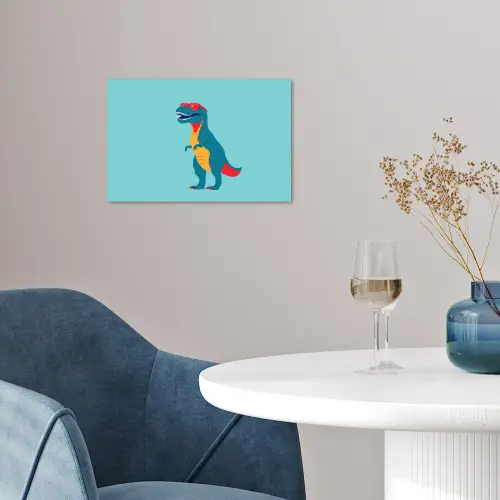 Dinosaurus - Blauw - Zonnebril poster papier klein -sfeer3