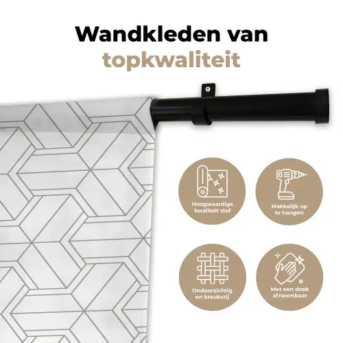 Design - Geometrie - Patroon - Lijn Wandkleed katoen klein 269 -sfeer2