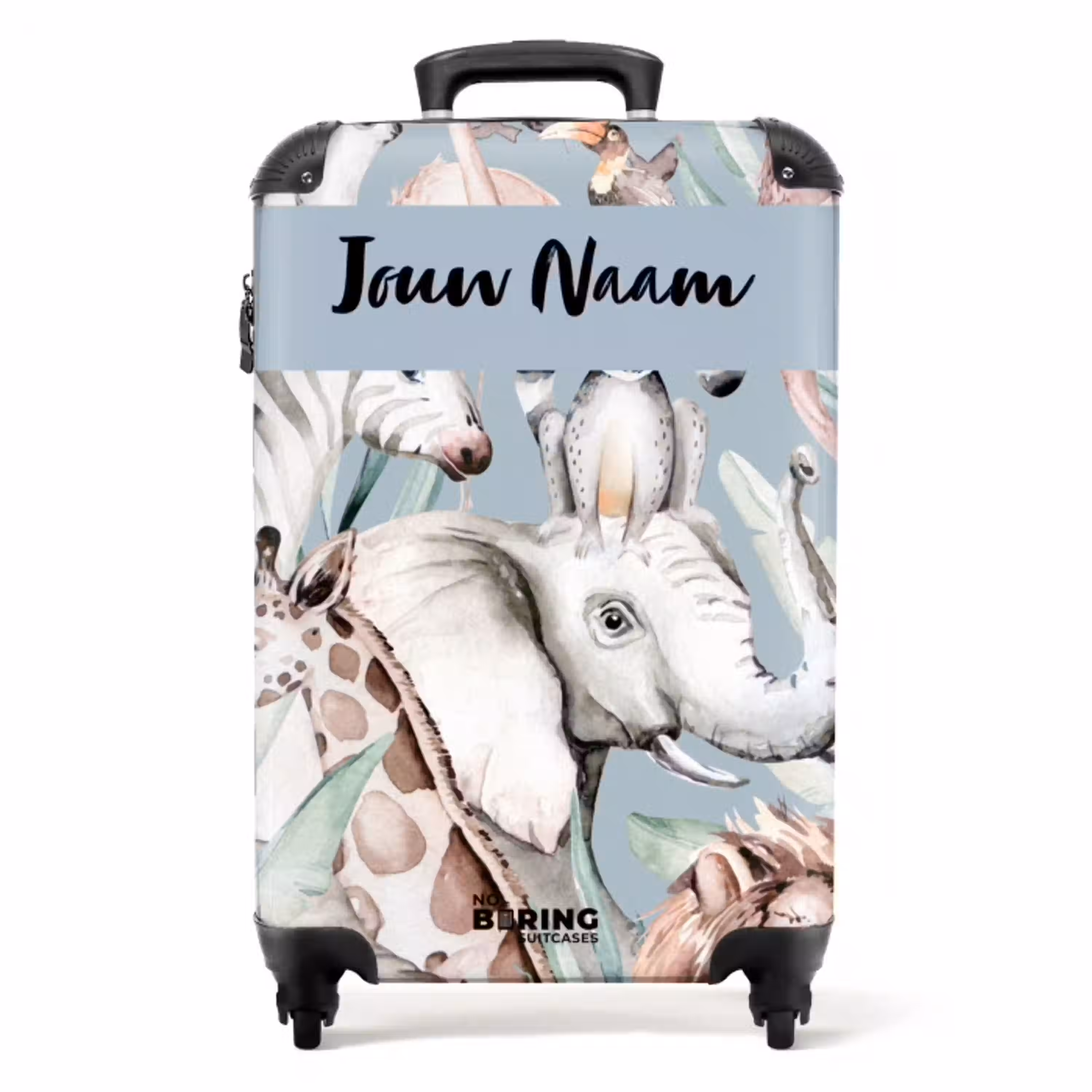 Jungle in Lichte Kleuren NBS - Handbagage koffer - Kinderen Unisex middel -productfoto_recht