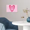Hart - Frans - Valentijn - Roze poster papier klein -sfeer3