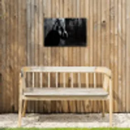 Bokshandschoenen - Muur - Duister - Zwart Tuinposter op houten frame 2 cm dik klein -sfeer4