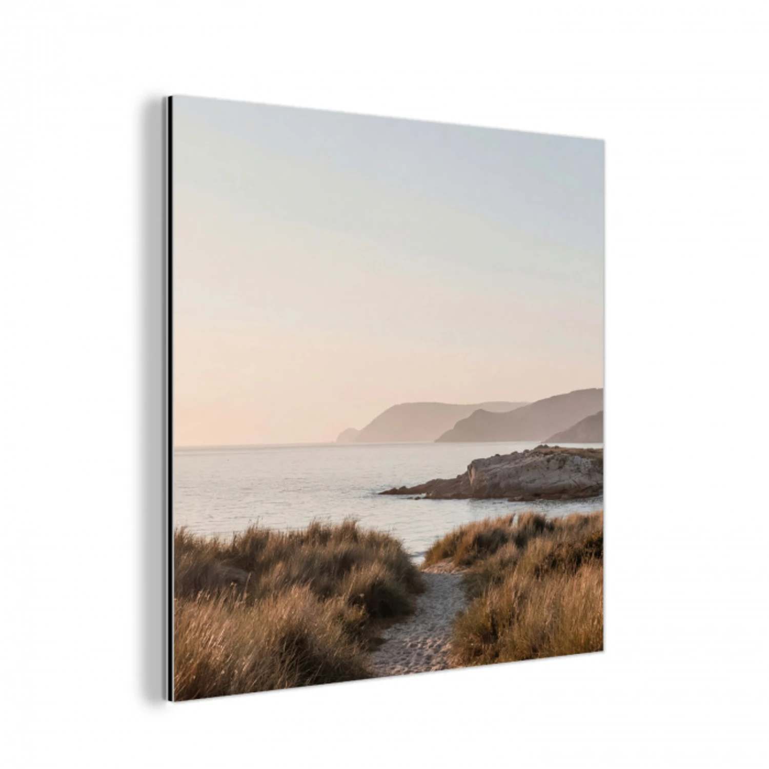 Landschap - Kust - Duinen aluminium wit klein -3d