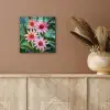 Bloemen - Roze - Glasmozaïek aluminium wit klein -sfeer4