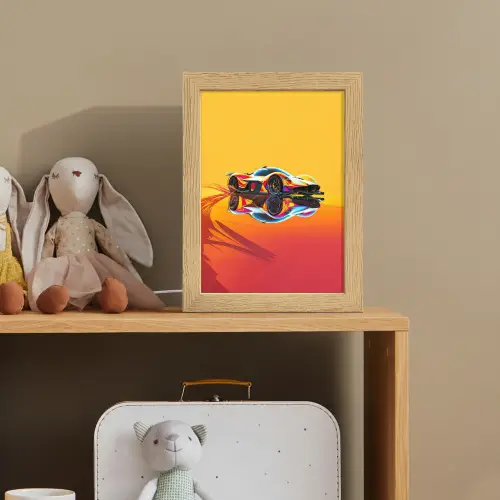 Auto - Race  - F1 - Jongens - Geel - Rood Light Box met kabel klein -sfeer2_kind