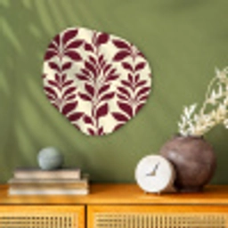 Abstract - Bladeren - Burgundy Wandcirkel Organisch Forex 3mm klein 629 -sfeer2