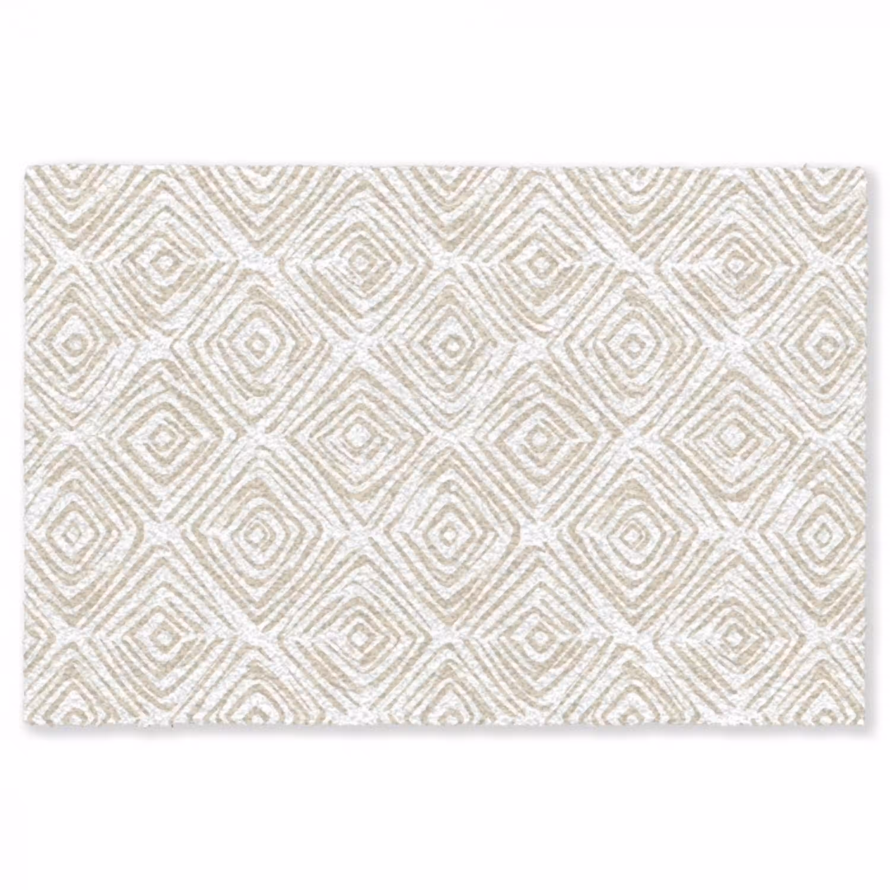 Abstract - Ruit - Beige Vloerkleed Rechthoek klein 1091 -3d