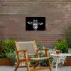 Giraffe portret in zwart-wit Tuinposter op houten frame 2 cm dik klein -sfeer3