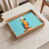 Papegaai - Koksmuts - Grappig - Vogel Dienblad Rechthoek middel -sfeer1