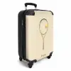 Een tennisracket in beige tinten NBS - Handbagage koffer - Kinderen Unisex middel -productfoto_3d