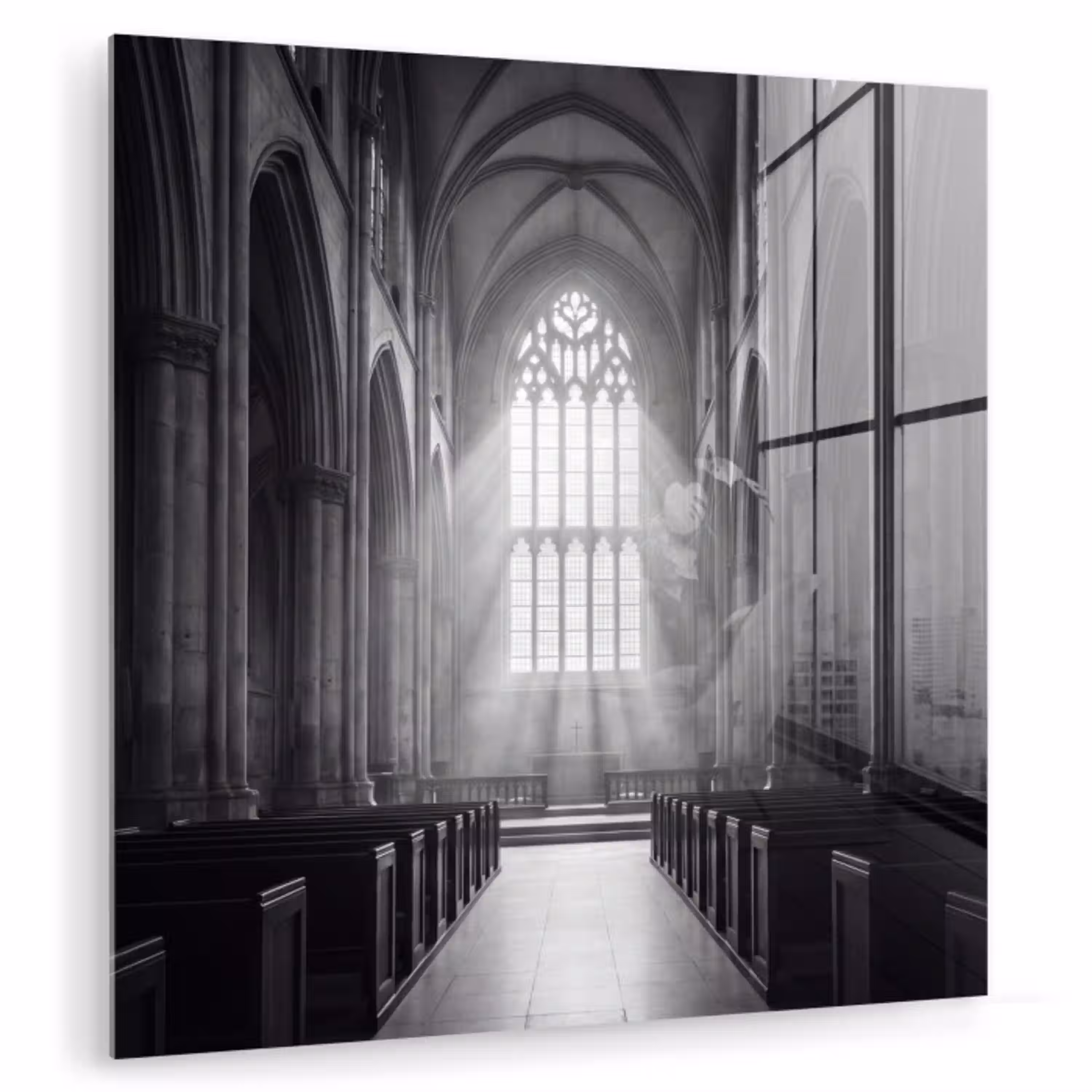 Kerk - Interieur - Lichtstralen - Architectuur - Klassiek plexiglas 5mm klein -zzzproduct_nieuw