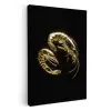Garnalen - Zwart - Goud - Dieren KitchenYeah - Keuken - Canvas klein -3d
