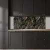 Marmer - Zwart - Goudstructuur keuken achterwand 2 middel 871 -sfeer1