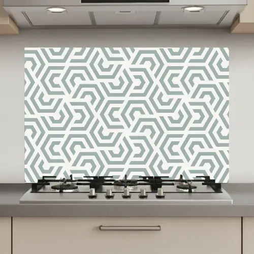 Design - Lijn - Patroon - Groen keuken achterwand spatscherm klein 900 -3d_website
