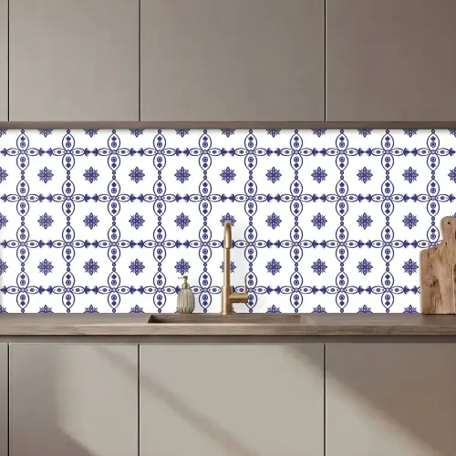 Portugal - Patronen - Blauw keuken achterwand 2 middel 871 zz_3dshopping