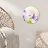 Lavendel - Vlinder - Bloemen Wandcirkel kunststof plaat 5mm dik klein -sfeer5