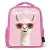 Lama - Wit - Zonnebril - Wimpers Kinderrugzak - Roze middel -3d