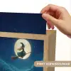 Heks - Volle maan - Sterrenhemel Light Box met kabel (Kinderlampje) klein -USP_websiteprintNL