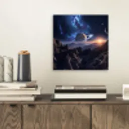 Fantasy - Kosmos - Landschap aluminium wit klein -sfeer1