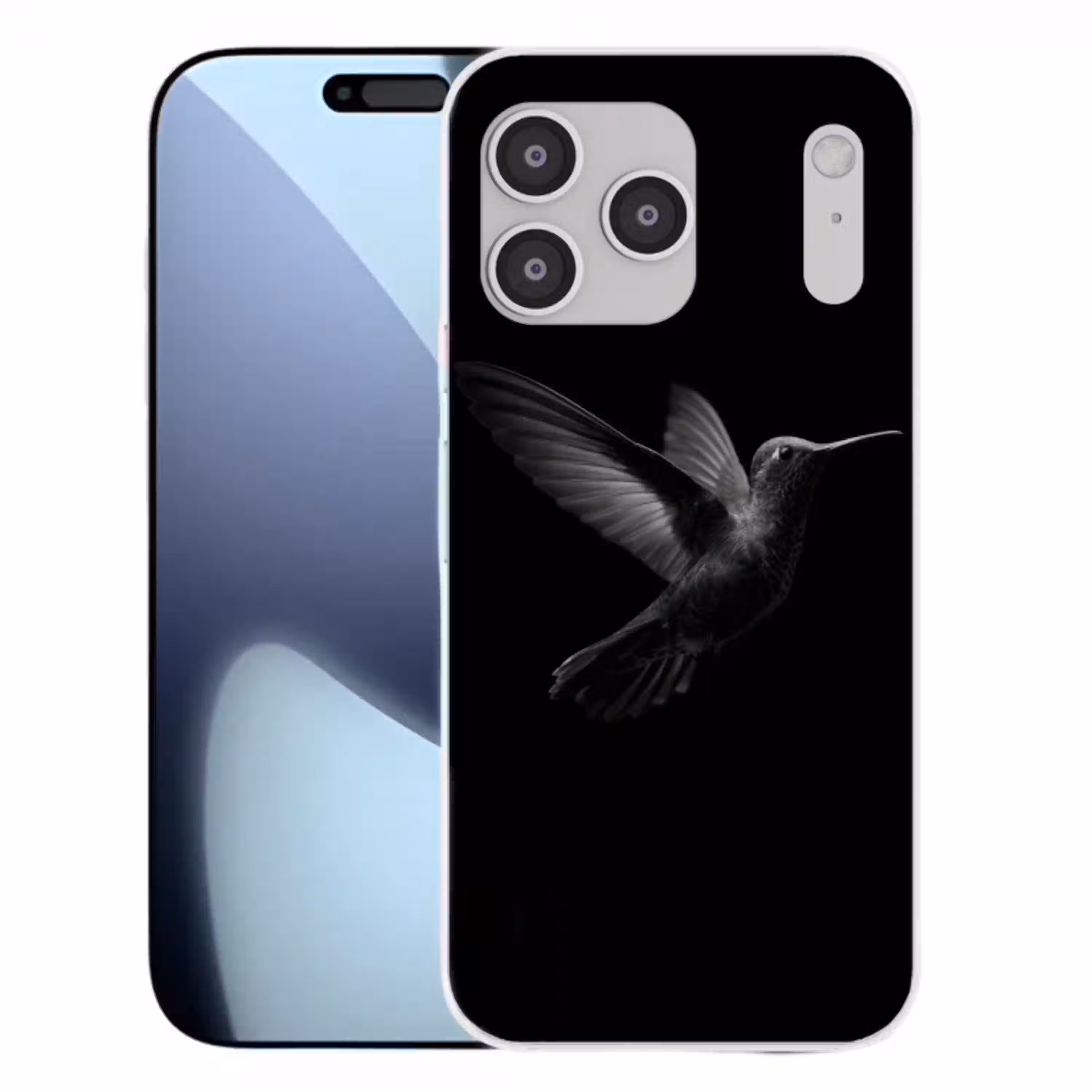 Kolibrie - Zwart - Dieren Telefoonhoesje iPhone 17 Pro Max klein -3d