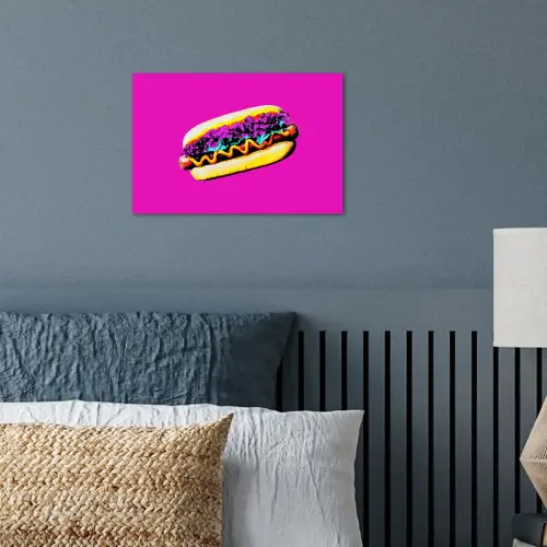 Hotdog - Roze - Retro poster papier klein -sfeer2