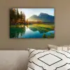 Meer - Bos - Bergen - Natuur - Zon - Landschap canvas 2cm klein -sfeer3