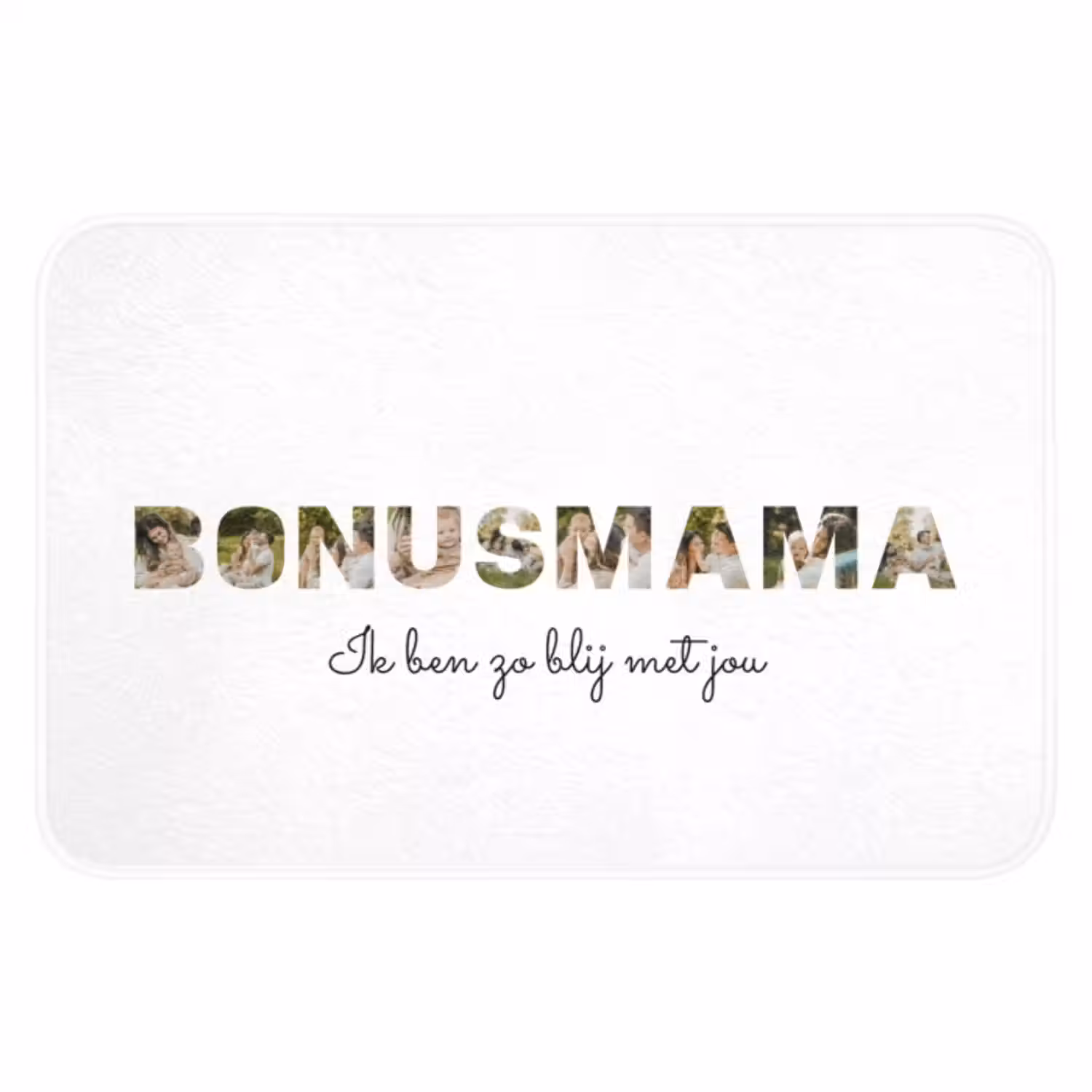 Gepersonaliseerde badmat - Bonusmama - Lettercollage