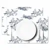 Aap - Palmboom - Blauw Placemat vinyl groot 368 -zzsfeer2_Kitchenyeah-website