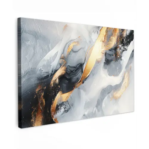Kunst - Goud - Luxe - Abstract - Modern canvas 2cm klein -z3d