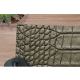 Krokodillenleer - Structuur - Groen muismat rubber klein -closeup