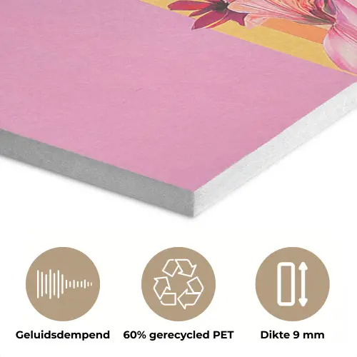 Vrouw - Bloemen - Paars - Abstract PET vilt klein -closeup_NL