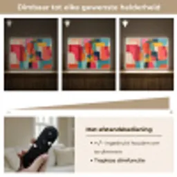 Vormen - Kleurrijk - Abstract - Vlakken Light Box met batterij (Wandlamp) middel -USP_dimbaarNL