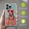 Hond - Overhemd - Bloemen - Bril Hoesje iPhone 16 Pro Max met koord klein -sfeer2_NL