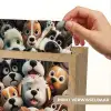 Hond - Dieren - Patronen - Bruin - Meisjes - Jongens Light Box met kabel (Kinderlampje) klein -USP_websiteprintNL