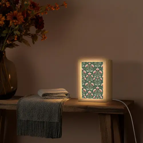 Patroon - Botanisch - Kleurrijk Light Box met kabel (Tafellamp) klein 925 -sfeer4