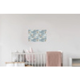 Wolken - Kraanvogels - Blauw Muursticker klein 286 -kinderkamer