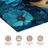 Vrouw - Bloemen - Blauw - Aesthetic - Luxe poster papier klein -closeup_NL