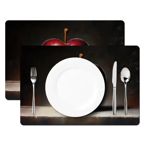 Apple - Hart - Rood Placemat vinyl groot -zzsfeer2_Kitchenyeah-website