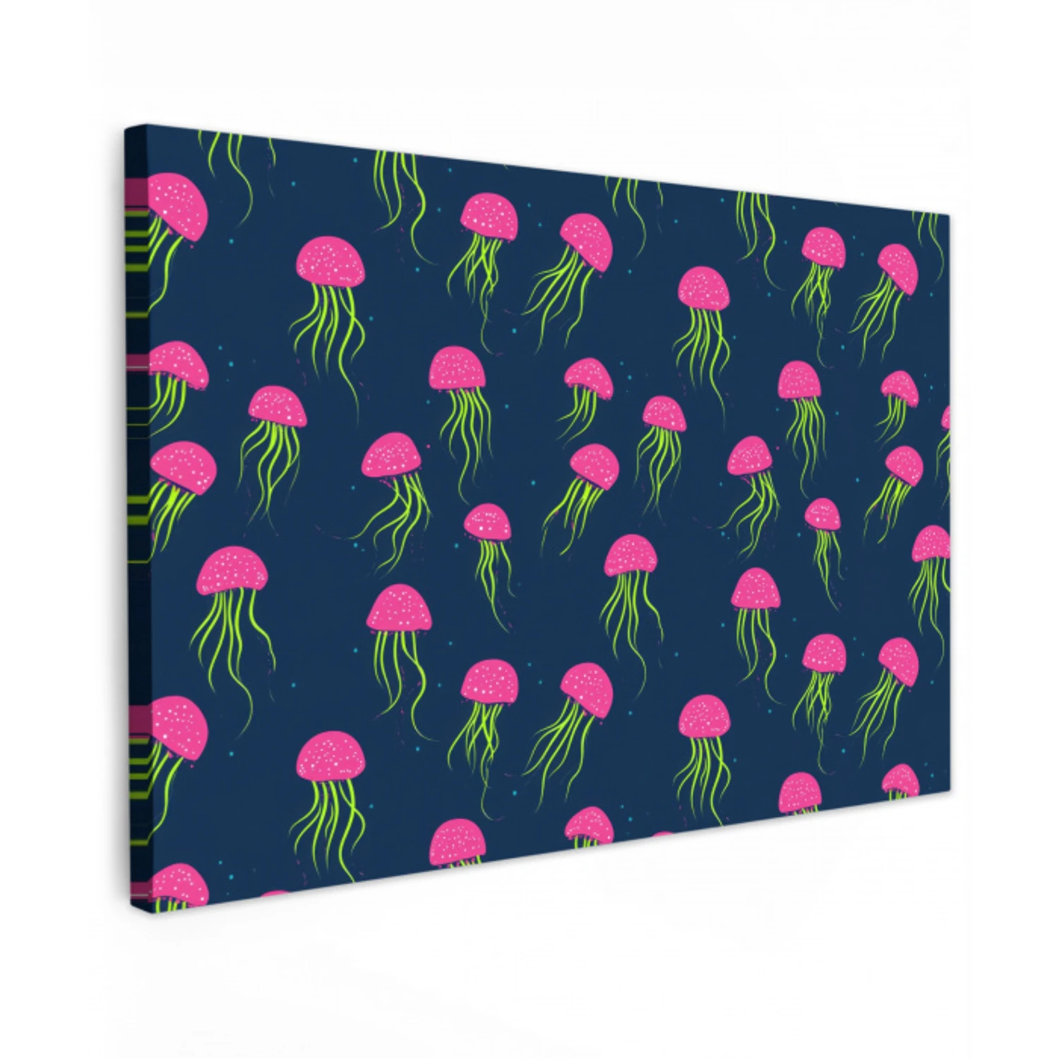 Kwallen - Diepzee - Neon canvas 2cm klein 34 -z3d