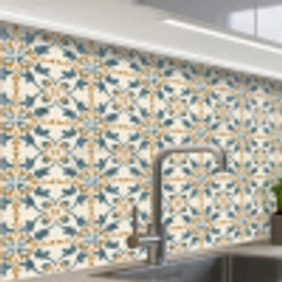Patroon - Klassiek - Kleurrijk keuken achterwand 2 middel 865 -zzzz3d_schuin