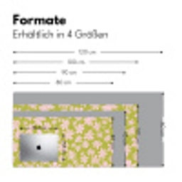 Bloemen - Roze - Getekend - Patroon Muismat XXL klein -ysfeer5_duits