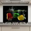 Paprika - Groente - Water - Zwart - Rood - Groen - Geel keuken achterwand spatscherm klein -3d_website