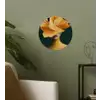 Vrouw - Hoed - Geel Wandcirkel behangsticker klein -sfeer2